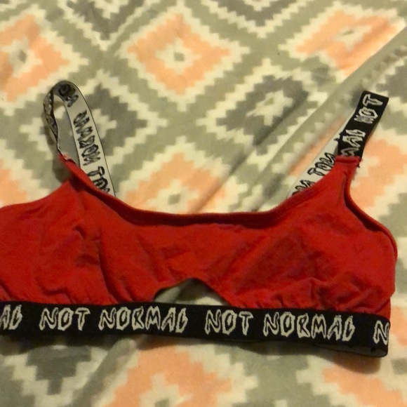 Hot Topic Tops - Red strappy bralette